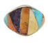 Southwest Sterling Silver Multicolor Ring Size 6 CS59597