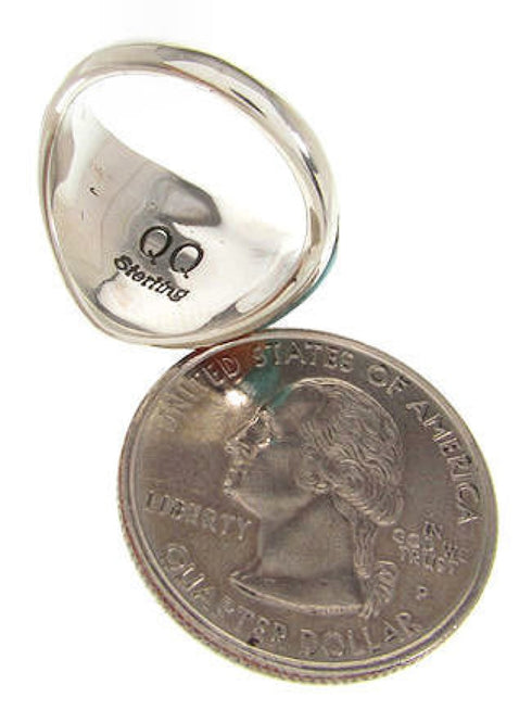 Southwest Sterling Silver Multicolor Ring Size 6 CS59597