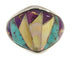 Southwest Multicolor Sterling Silver Ring Size 5-3/4 CS59226