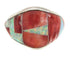 Southwest Opal Red Oyster Shell Silver Ring Size 8-3/4 CS59518