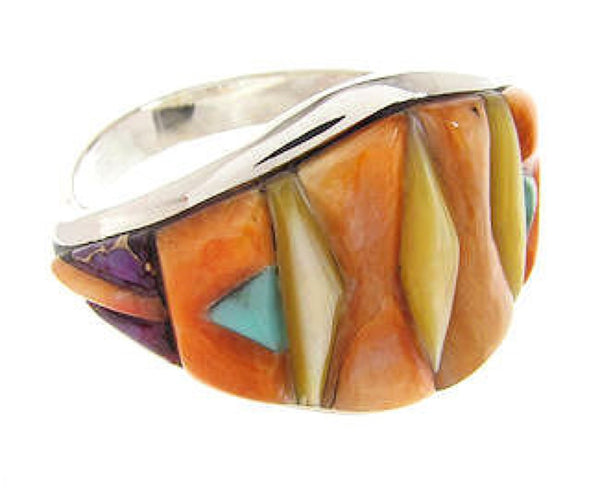 Multicolor Sterling Silver Ring Size 6-3/4 CS59247