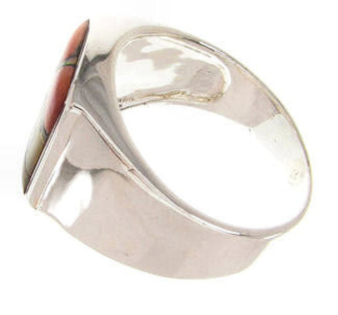 Multicolor Silver Native American Design Ring Size 12-1/4 YS64495