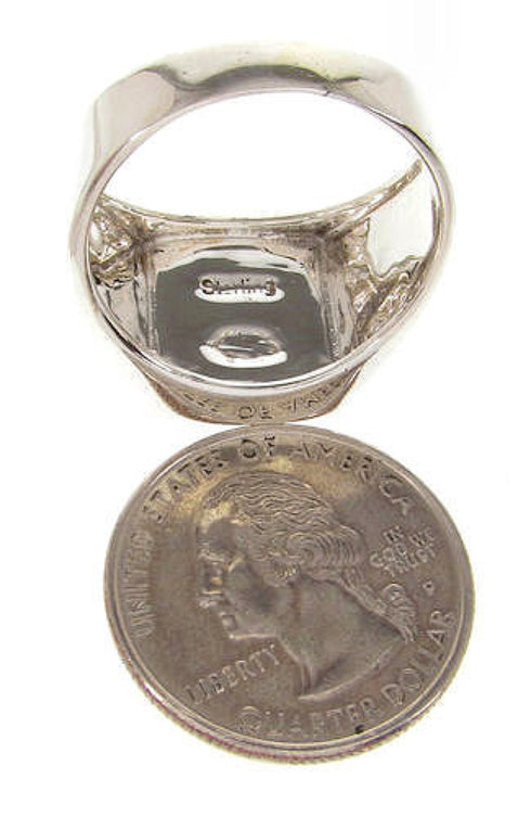 Multicolor Silver Native American Design Ring Size 12-1/4 YS64495