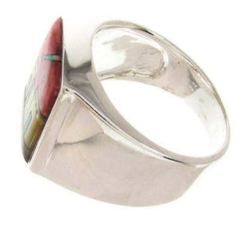Multicolor Native American Design Jewelry Ring Size 9-1/2 YS64585