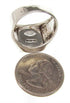 Native American Jewelry Silver Multicolor Ring Size 9-3/4 YS64588