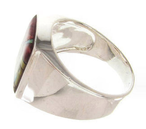 Native American Design Silver Multicolor Ring Size 11-1/4 YS64566