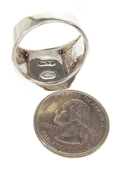 Native American Design Silver Multicolor Ring Size 11-1/4 YS64566