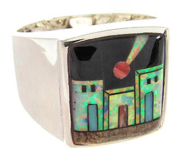 Multicolor Native American Design Jewelry Ring Size 11-1/4 YS64624