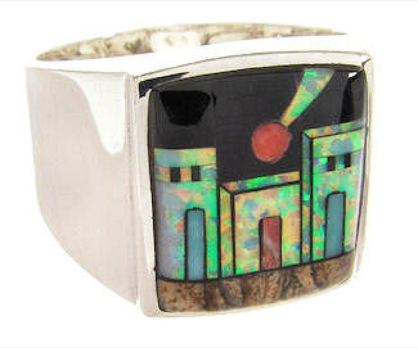 Native American Design Multicolor Jewelry Ring Size 10-1/2 YS64633