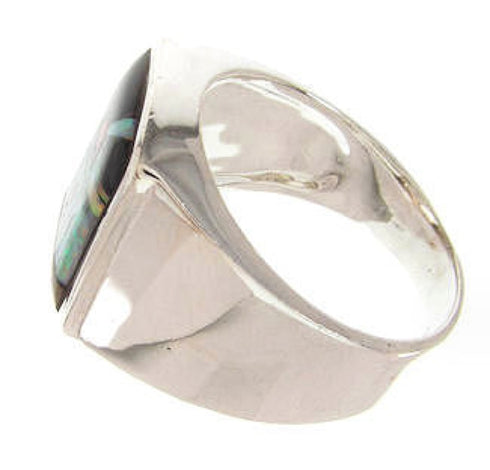 Multicolor Native American Design Silver Ring Size 12-1/4 YS64630