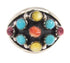 Multicolor Southwestern Sterling Silver Ring Size 5 PS58079