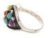 Silver Southwestern Multicolor Ring Size 5 PS58100