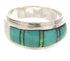 Turquoise Opal Inlay Sterling Silver Ring Size 7-3/4 PS58370