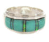 Southwestern Turquoise Opal Inlay Ring Size 7-3/4 PS58372