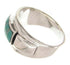 Turquoise Opal Inlay Silver Southwest Ring Size 7-1/4 XS57963