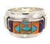 Multicolor Southwest Sterling Silver Ring Size 7-1/4 XS58040