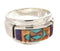 Multicolor Southwest Sterling Silver Ring Size 8 XS58048