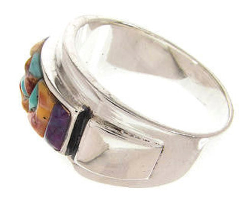 Multicolor Southwest Sterling Silver Ring Size 8 XS58048
