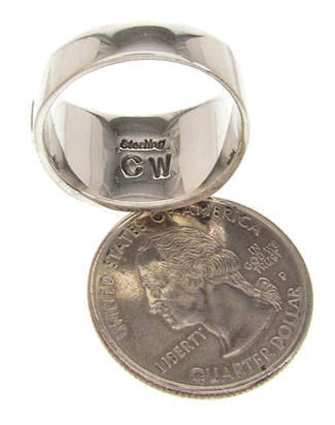 Multicolor Southwestern Silver Ring Size 7-3/4 XS58043