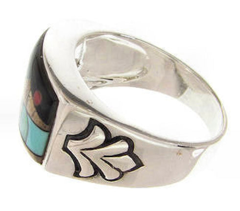 Multicolor Native American Village Design Ring Size 10-3/4 YS67177