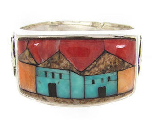 Multicolor Silver Native American Design Ring Size 10-3/4 YS67189