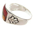 Multicolor Silver Native American Design Ring Size 12-1/2 YS67188