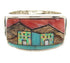 Multicolor Native American Design Silver Ring Size 10-1/2 YS67209