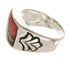 Multicolor Native American Design Silver Ring Size 10-1/2 YS67210