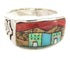 Silver Multicolor Native American Design Ring Size 12-1/4 YS67219