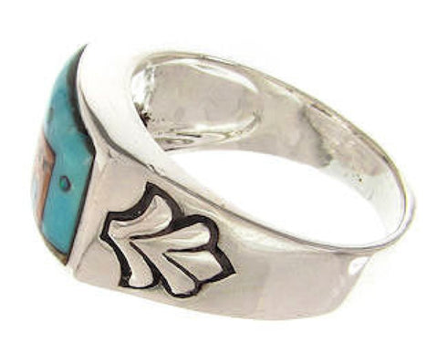 Native American Design Silver Multicolor Ring Size 12-1/4 YS67250