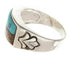 Native American Design Multicolor Silver Ring Size 12-1/2 YS67271
