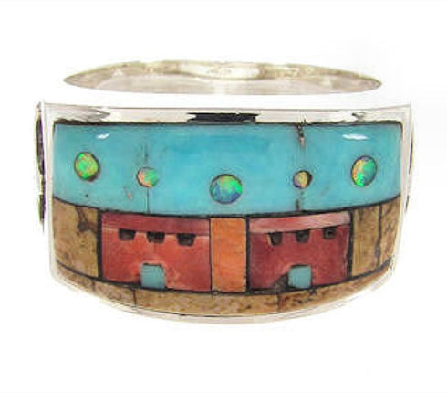 Native American Design Multicolor Jewelry Ring Size 9-3/4 YS67276