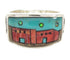 Native American Design Jewelry Multicolor Ring Size 9-3/4 YS67292