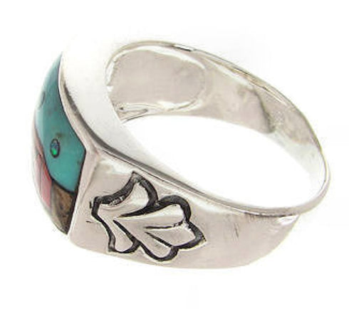 Native American Design Jewelry Multicolor Ring Size 9-3/4 YS67292
