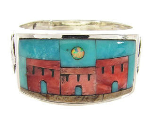 Native American Design Jewelry Multicolor Ring Size 12-1/4 YS67304