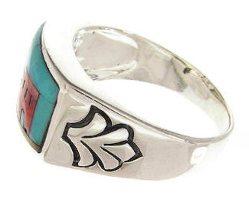 Multicolor Native American Village Design Ring Size 12-1/2 YS67306