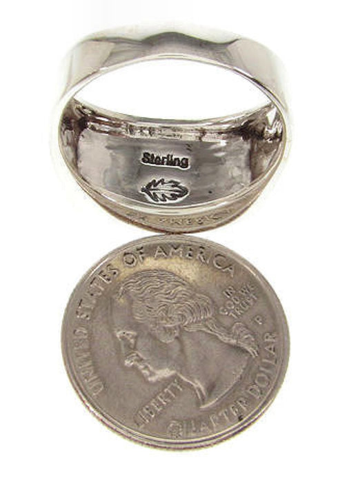 Multicolor Native American Design Silver Ring Size 12-1/4 YS67310