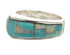 Silver Turquoise Opal Southwest Jewelry Ring Size 6-3/4 YS58815