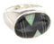 Black Jade Opal Inlay Southwestern Ring Size 9-1/2 BS58902