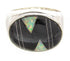 Black Jade Opal Inlay Southwestern Ring Size 9-1/2 BS58902