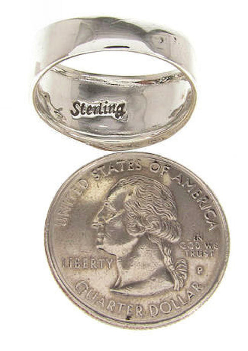 Silver Multicolor Native American Design Ring Size 8-1/2 JW65694