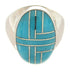 Genuine Sterling Silver Turquoise Ring Size 8-1/2 Jewelry GS58113
