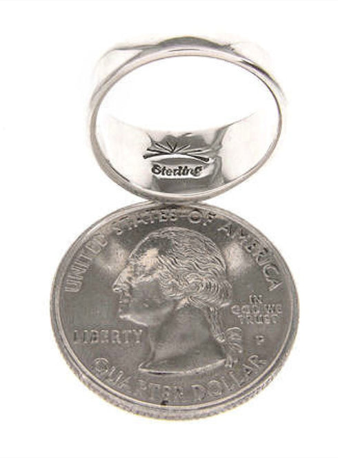 Turquoise and Opal Inlay Southwest Jewelry Ring Size 5-3/4 IS57788