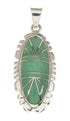 Turquoise Southwestern Sterling Silver Pendant PS58972