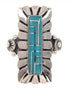 Sterling Silver Turquoise Inlay Ring Size 6-1/4 OS59297