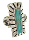 Turquoise Southwest Silver Inlay Ring Size 4-3/4 OS59397
