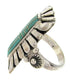 Turquoise Southwest Silver Inlay Ring Size 4-3/4 OS59397