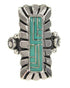 Turquoise Southwestern Genuine Sterling Silver Ring Size 5-1/4 OS59407