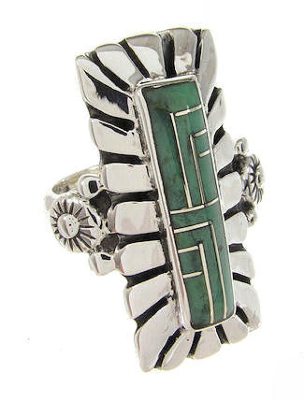 Sterling Silver Turquoise Southwestern Ring Size 5-1/2 OS59436