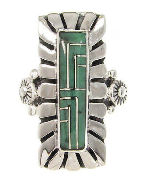 Sterling Silver Turquoise Southwestern Ring Size 5-1/2 OS59436
